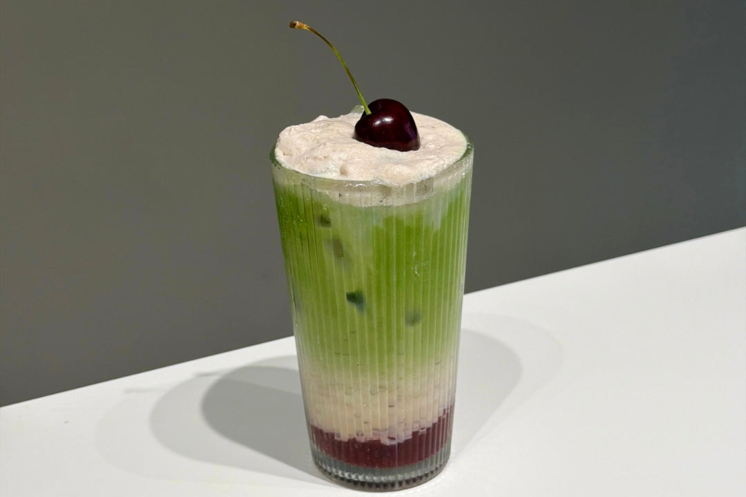 Cherry Vanilla Matcha Recipe 🍒
