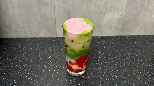 Iced Matcha with Strawberry Milk – Trendy Matcha Recipe